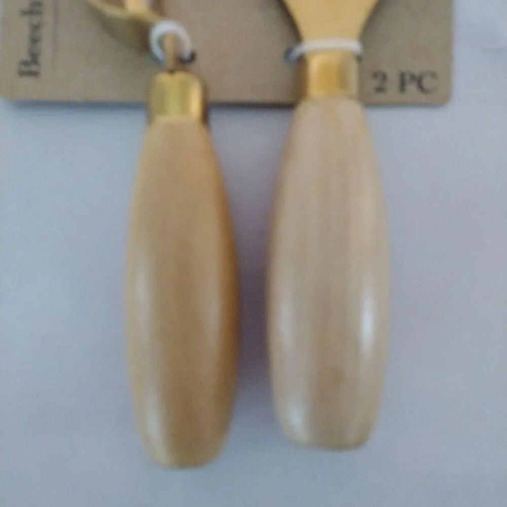 Urban Cupboard Beechwood Vegetable Peelers Set Of 2 Wood Brown Kitchen Tool